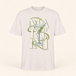 Polera oversize Martini prenda sola sobre fondo crema